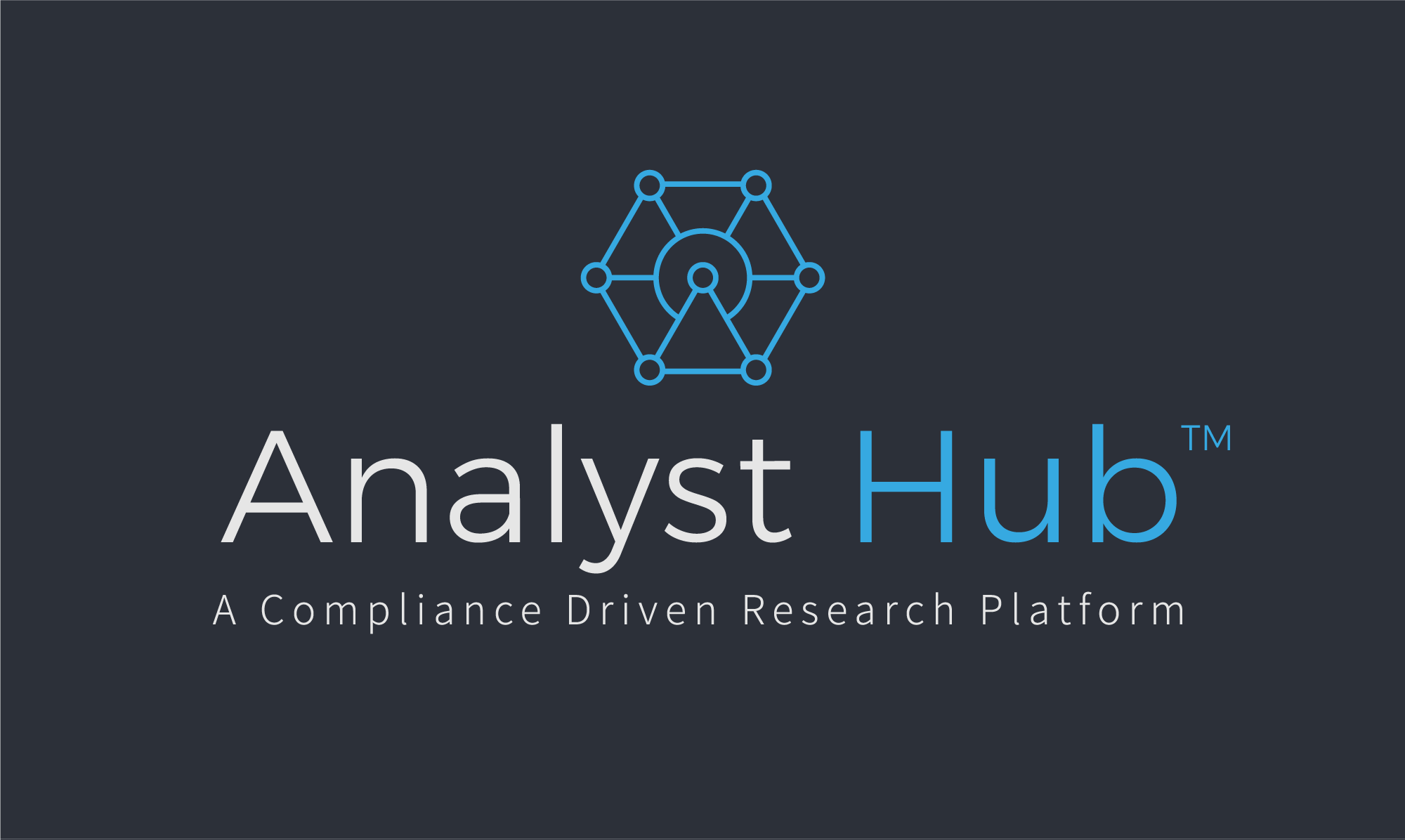 analyst hub logo on dark background